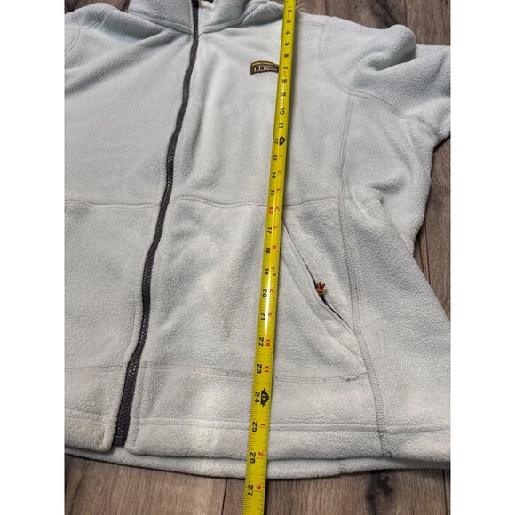 L.L.Bean Womens 3X Plus Full-Zip Fleece Jacket Light Blue Recycled Polyester War - Picture 6 of 7